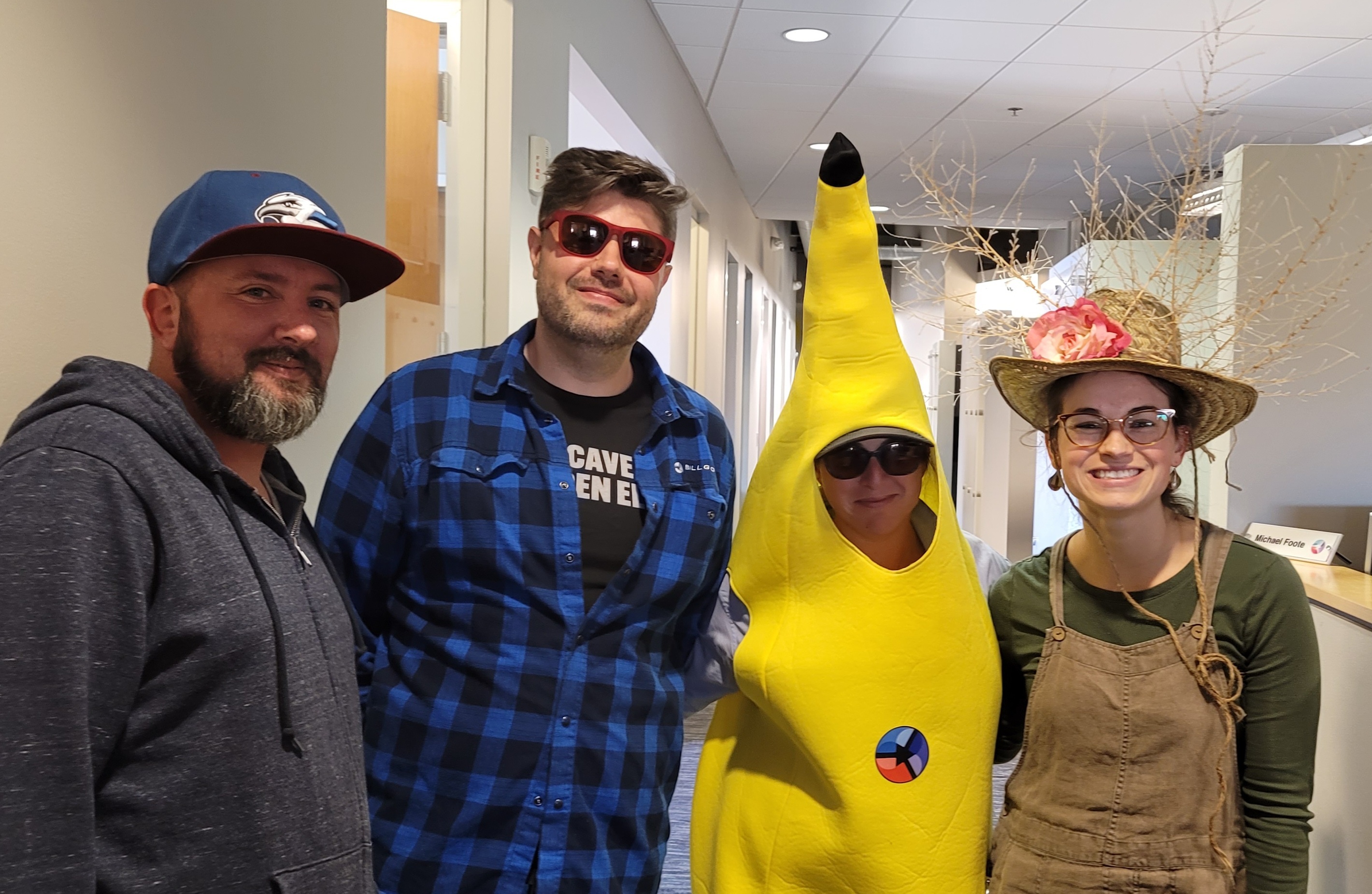 BillGO team members dressed up for Halloween.