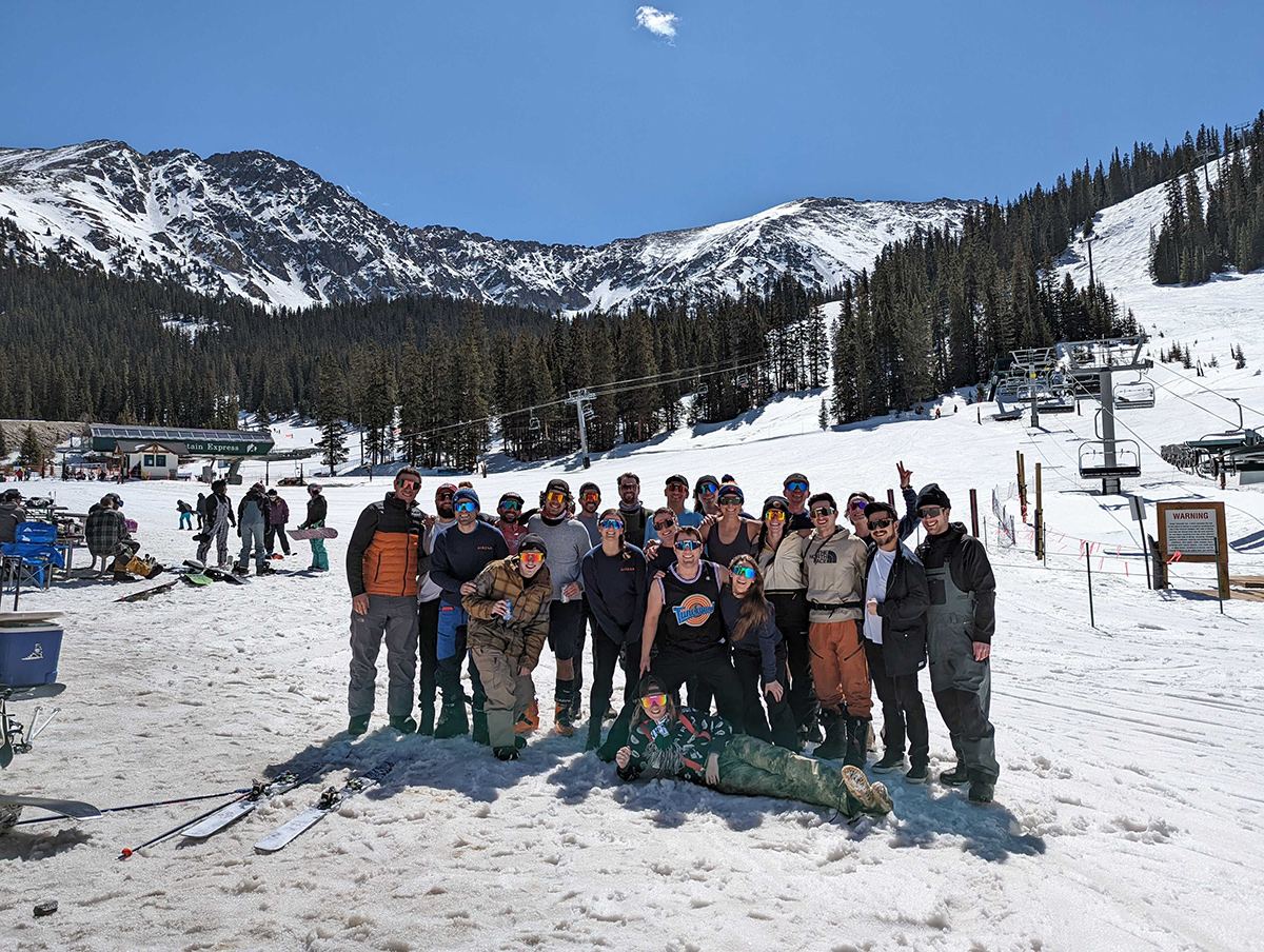 AirDNA team members at a ski resort