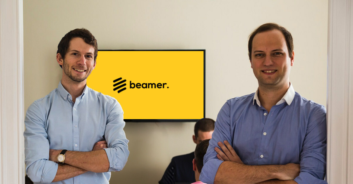 Beamer Co-founders Spencer Coon and Mariano Rodriguez pose for a photo.
