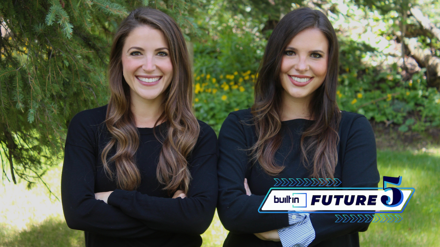 Dateability co-founders Alexa Child (left) and Jacqueline Child (right) stand outside