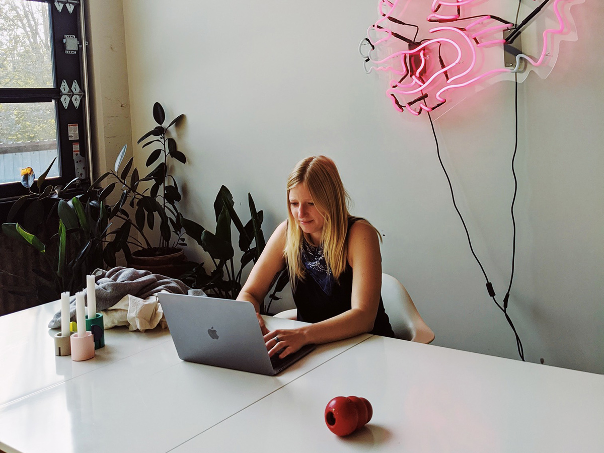 CircleCI team member working from home