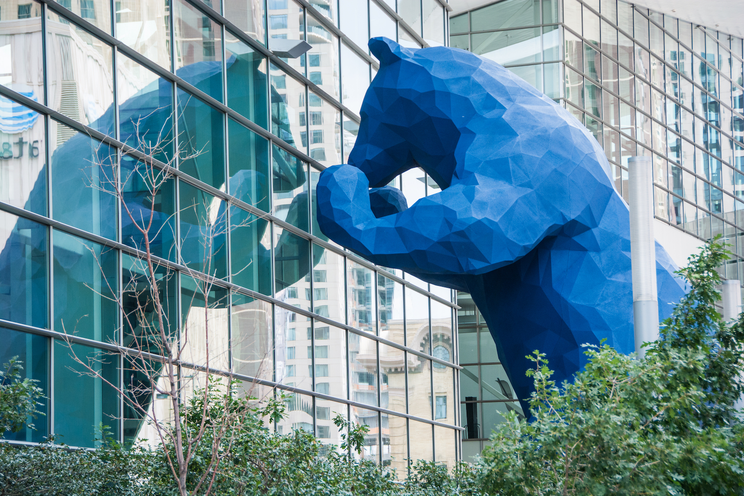blue bear sculpture in denver