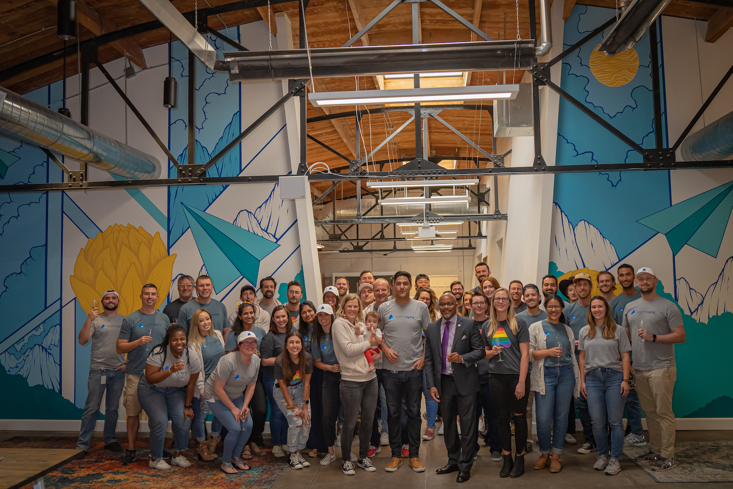 Denver Mayor Michael Hancock visits AgentSync's new Denver office.