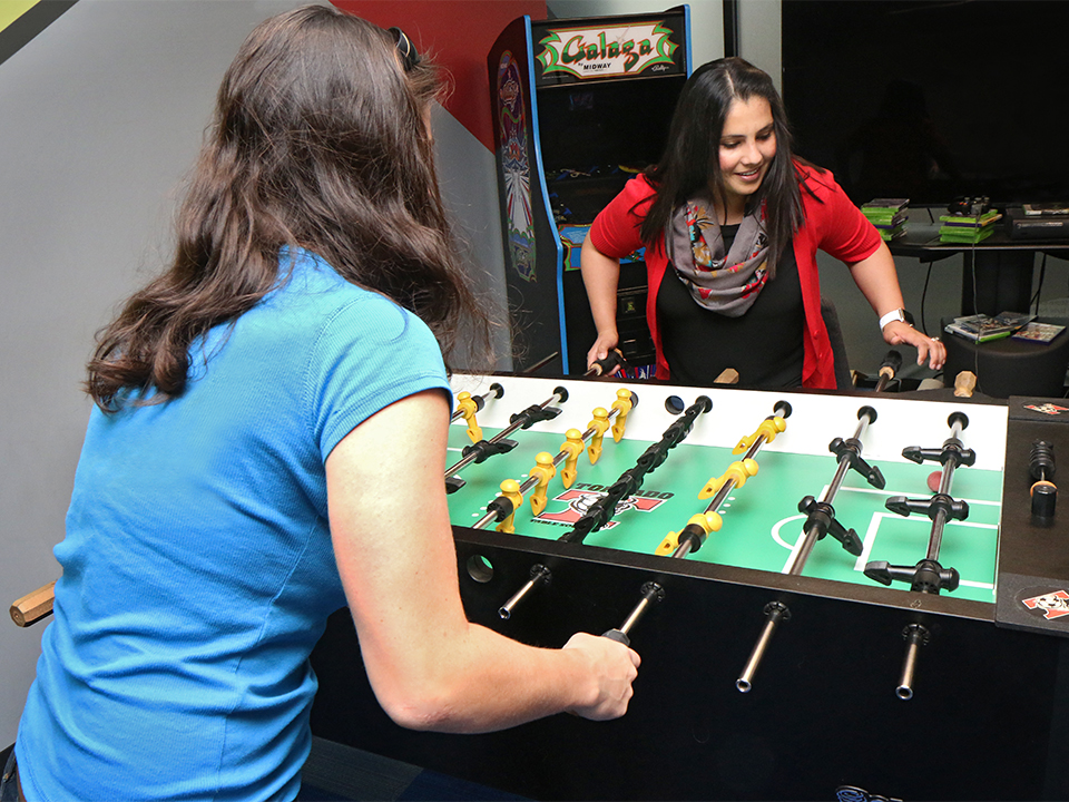 Foosball table match