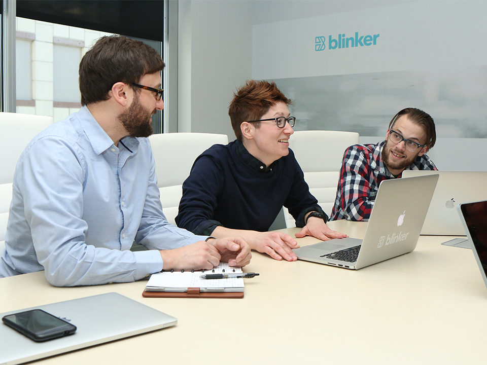 Blinker employees meeting
