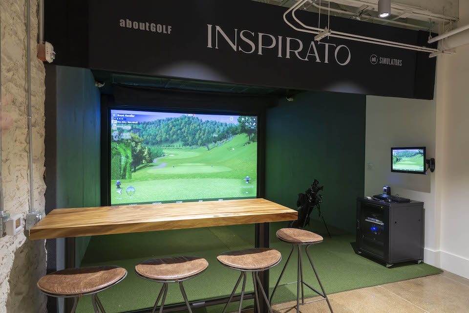 Inspirato's golf simulator