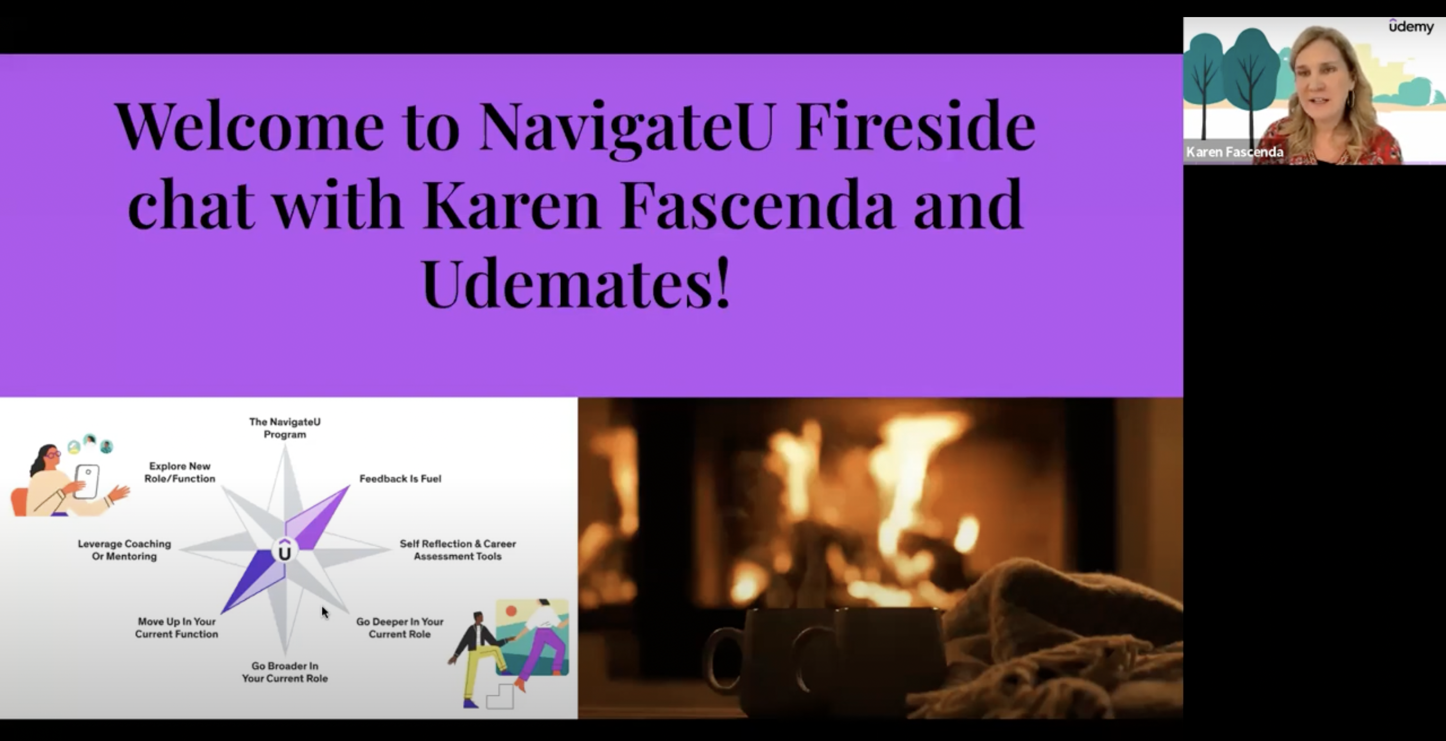 A screenshot of the Udemy Fireside Chat.