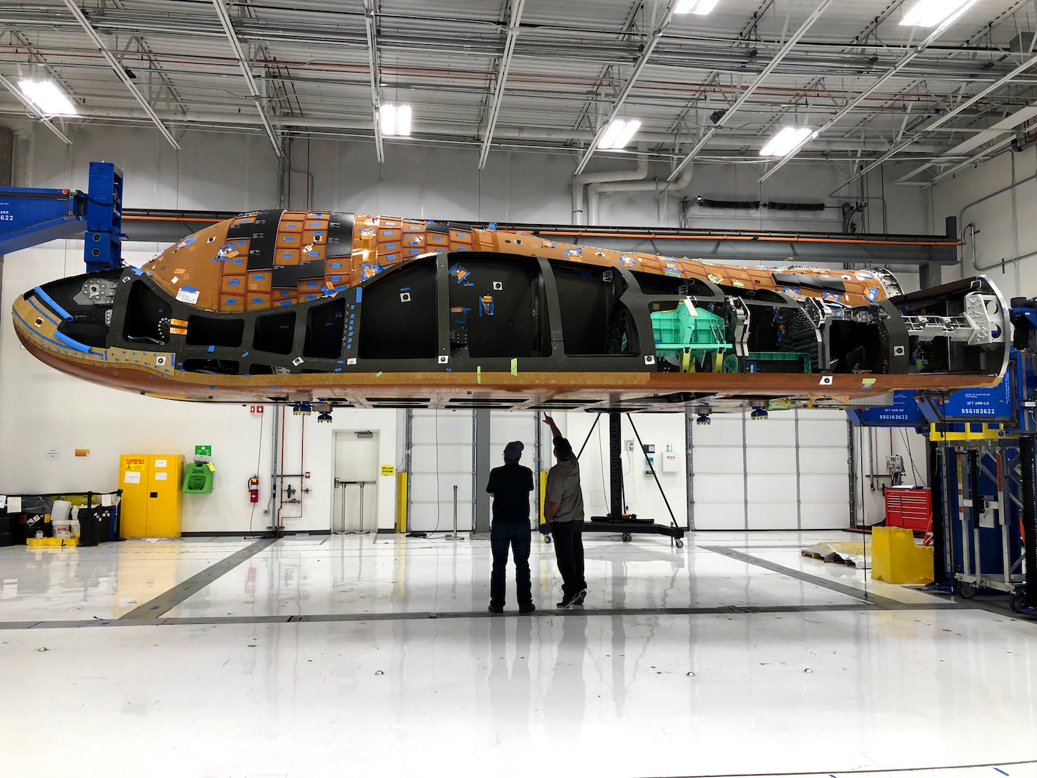 Sierra Space employees work on the Dream Chaser Spaceplane.