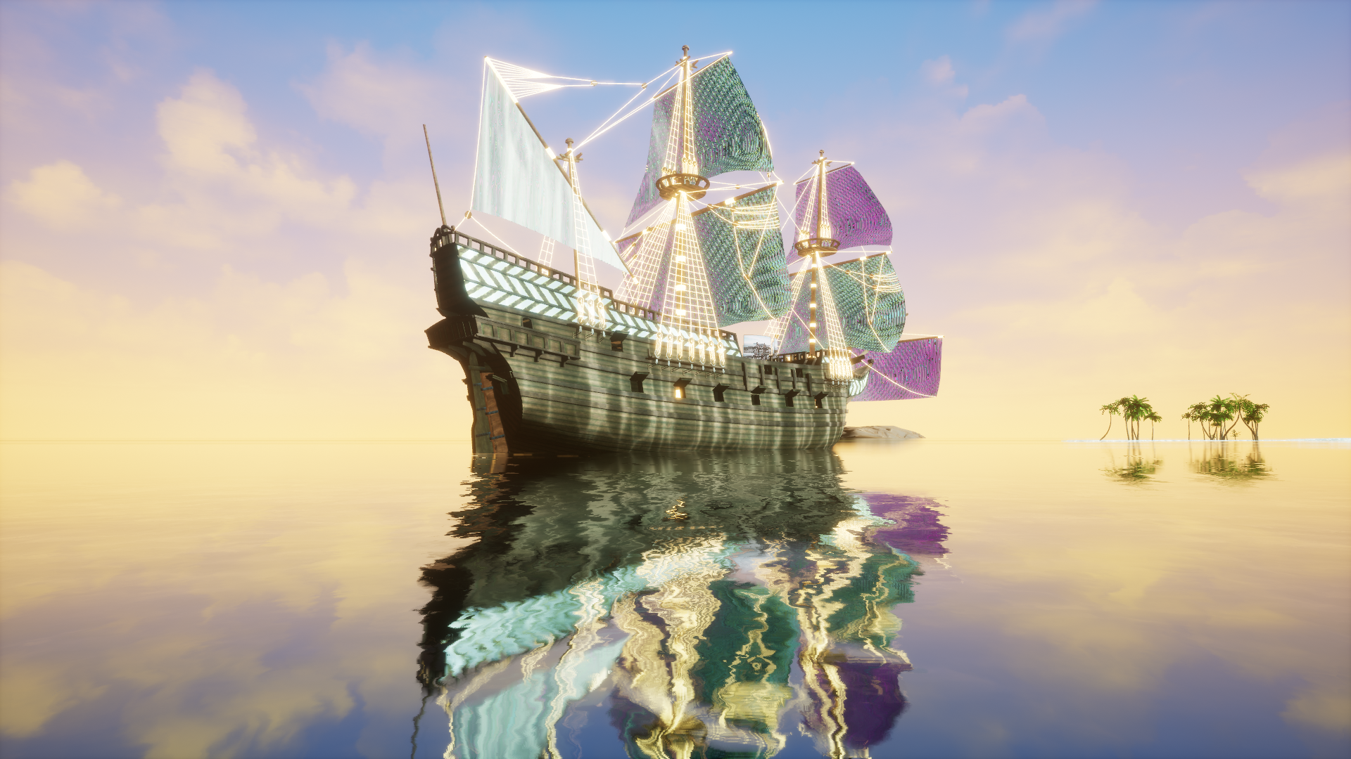 A screenshot of a pirate ship created to host a Soundscape concert.