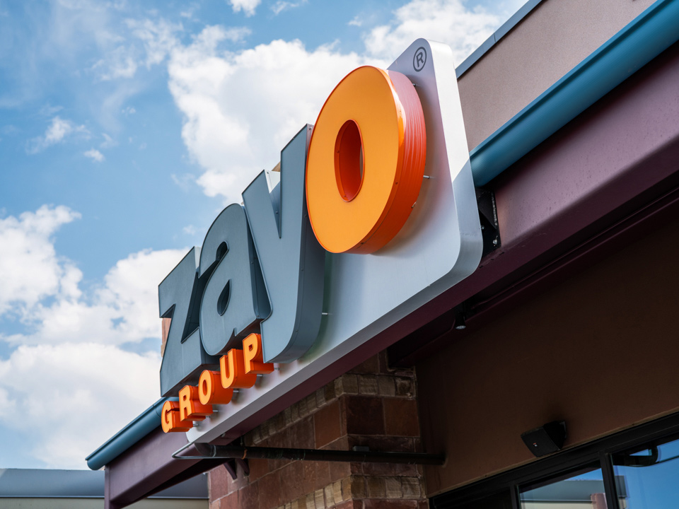 Zayo sign on office building