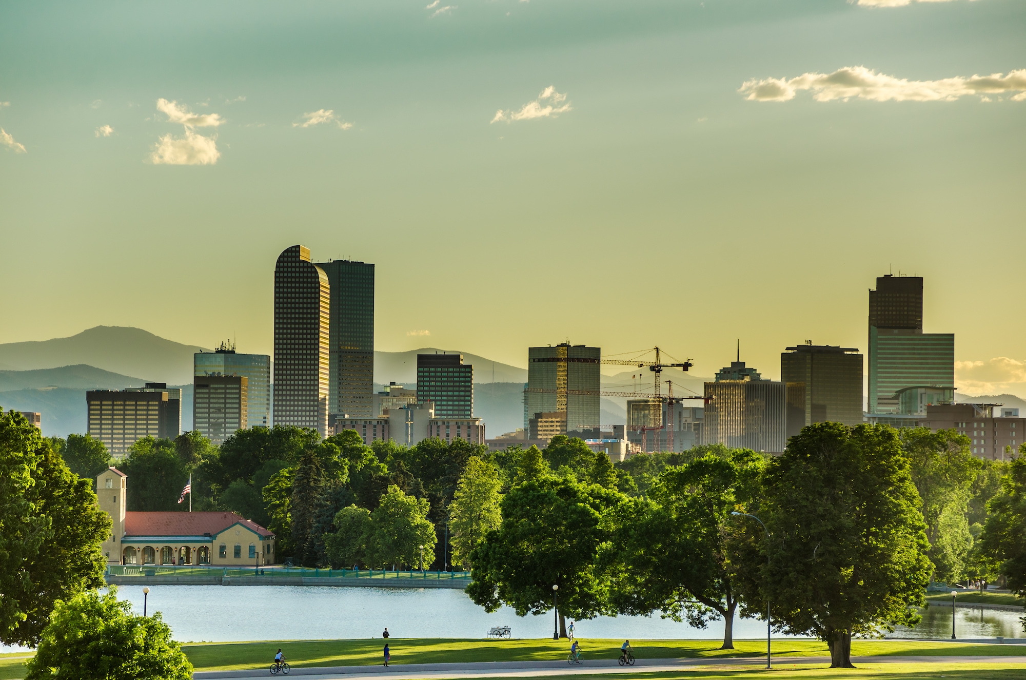A photo of the Denver skyline is shown.
