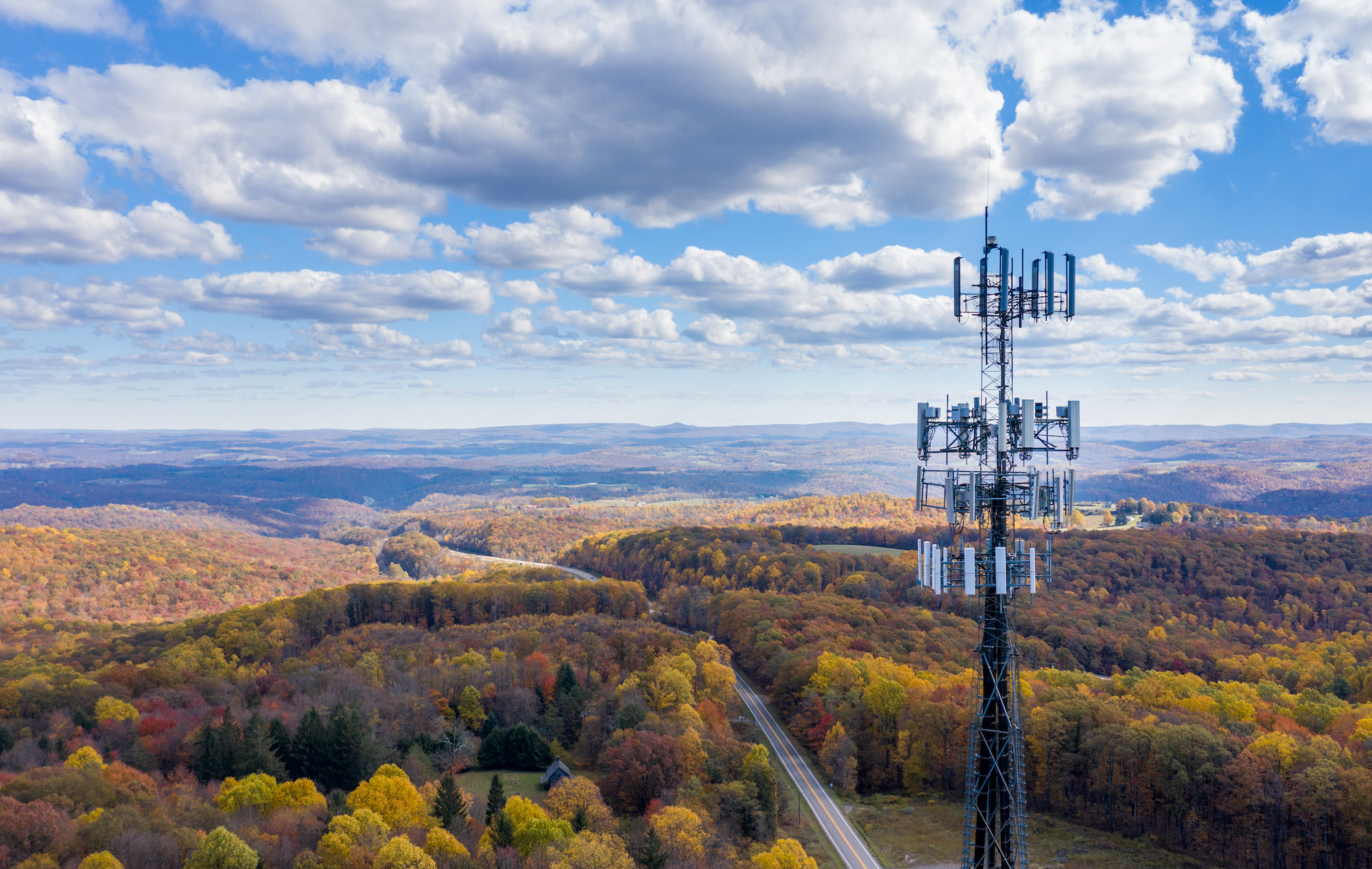 A cellular tower is pictured.