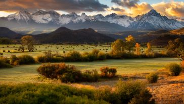 view of mountains and valley below in Colorado