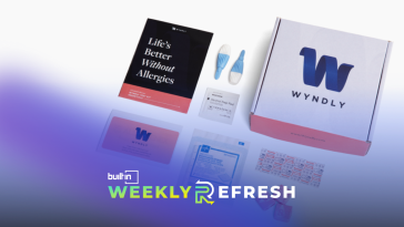 Wyndly products against a white background with the Built In Weekly Refresh banner across the front of the image.