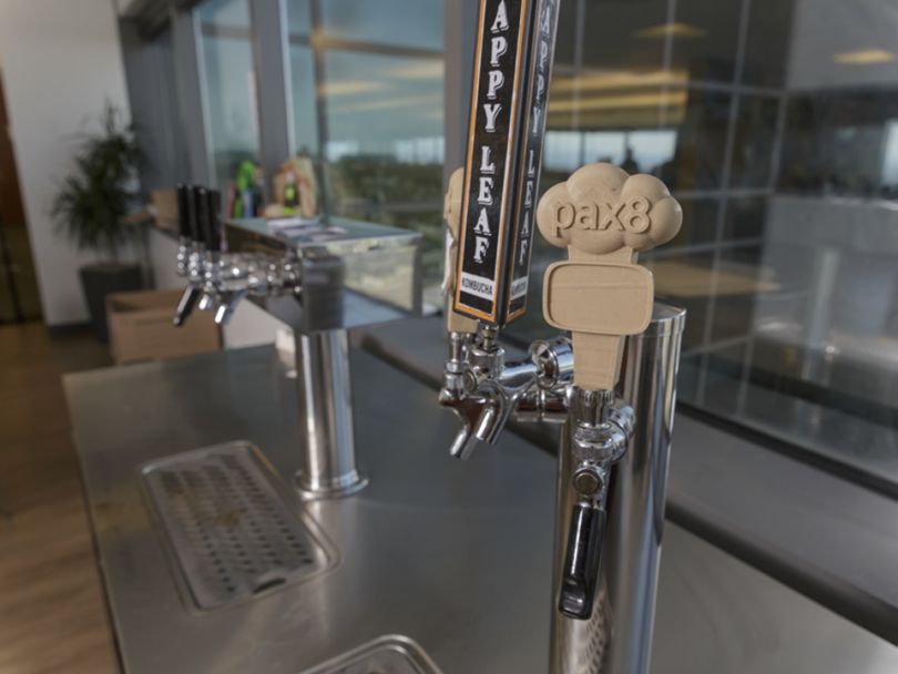 Beer tabs at Pax8 office