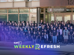 Homebot’s staff pose outside of its headquarters in Denver.
